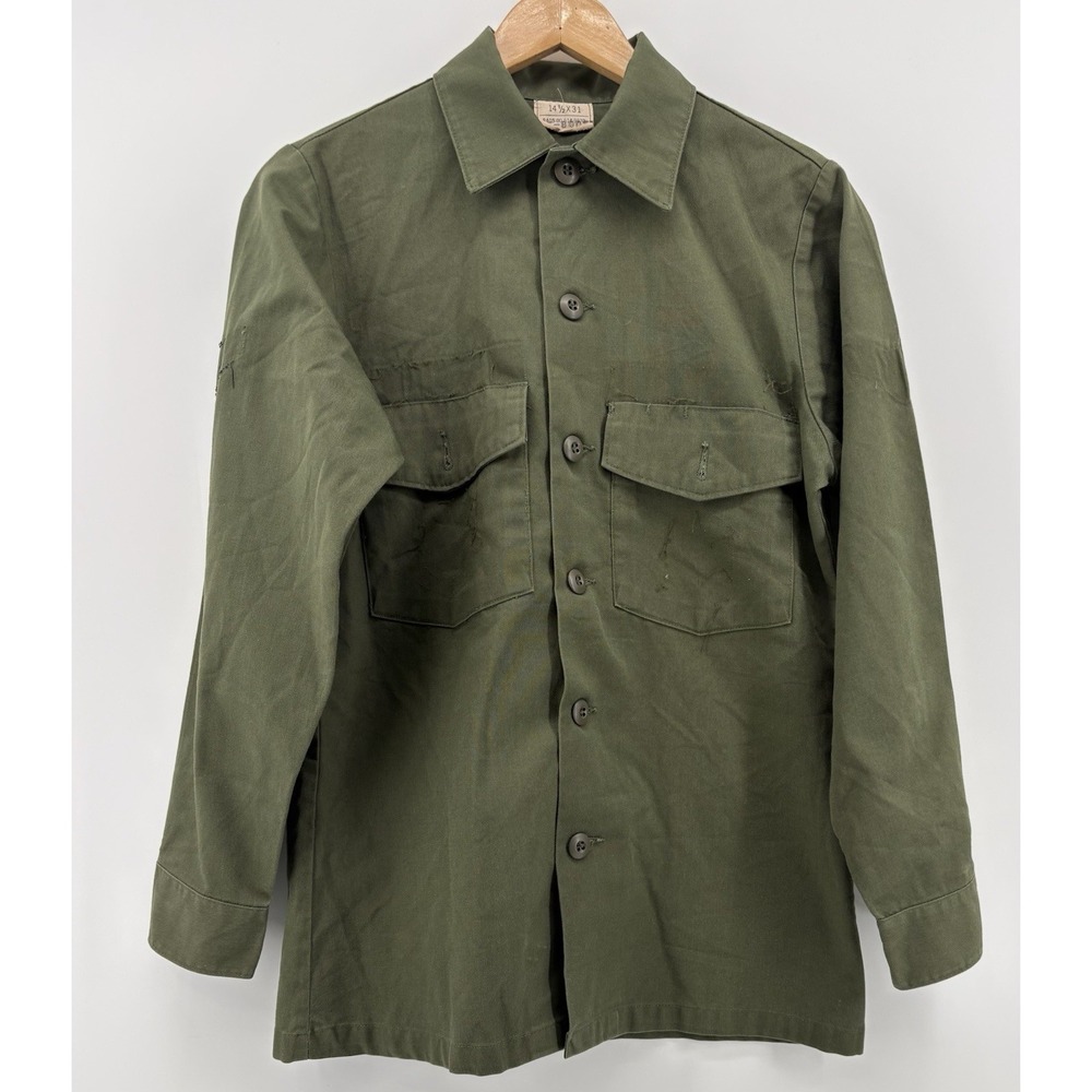 Vietnam US Air Force OG-507 Utility Shirt Vintage Military Olive Green Durable‎